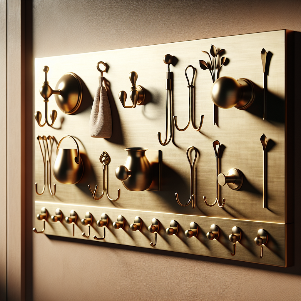 Hooked on Elegance: Brushed Brass Wall Hooks for Effortless Style